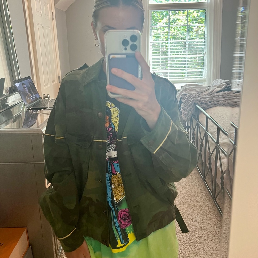 Free People “vintage” camo jacket XS